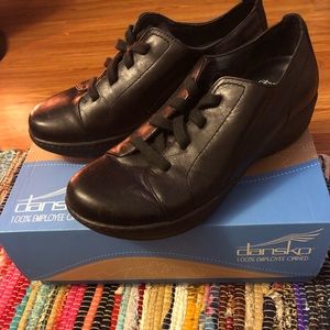 Dansko Adriana Leather slip resistant oxford shoes